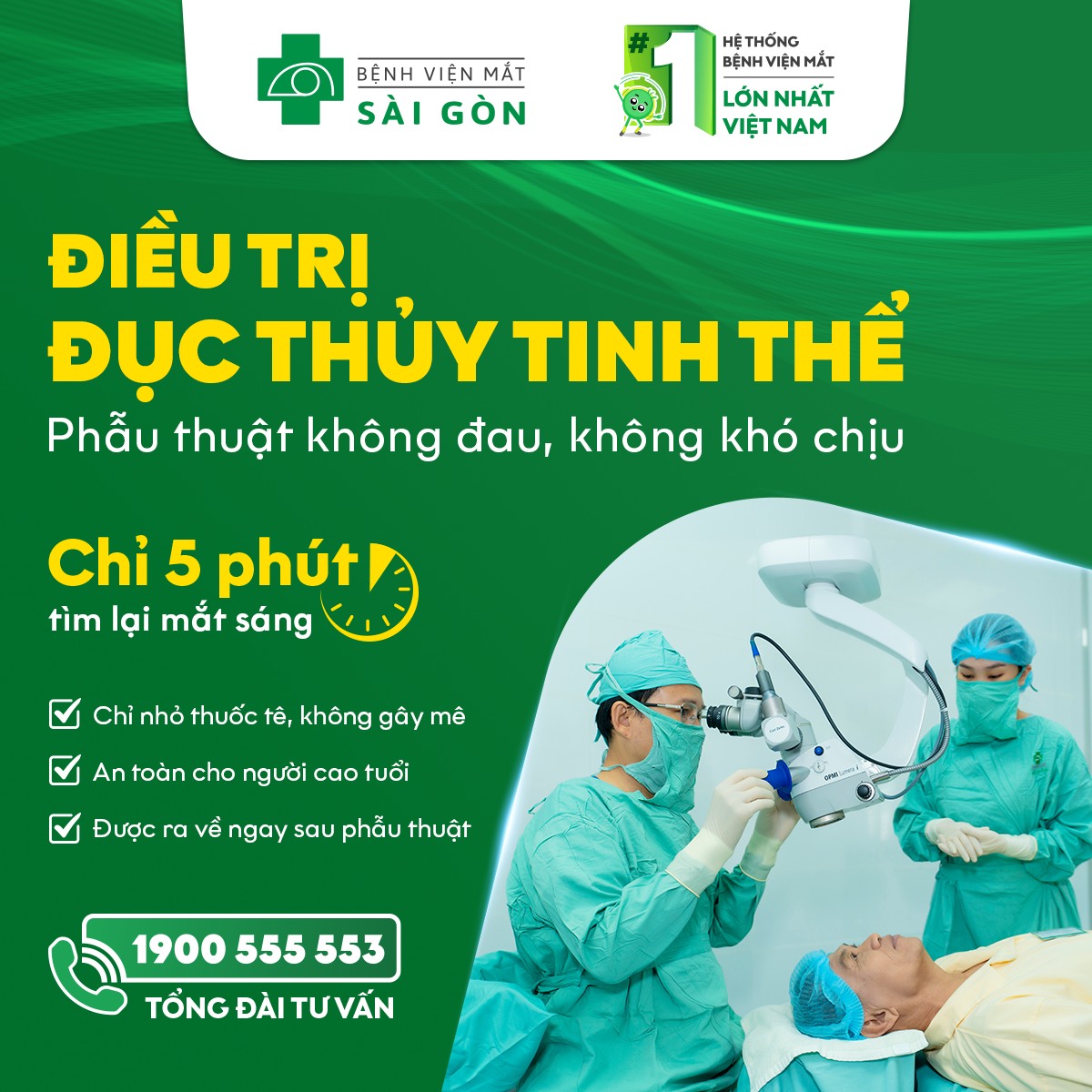  SỰ THẬT 𝟏𝟎𝟎% - ĐIỀU TRỊ ĐỤC THỦY TINH THỂ CHỈ CẦN 𝟓 𝐏𝐇𝐔́𝐓!